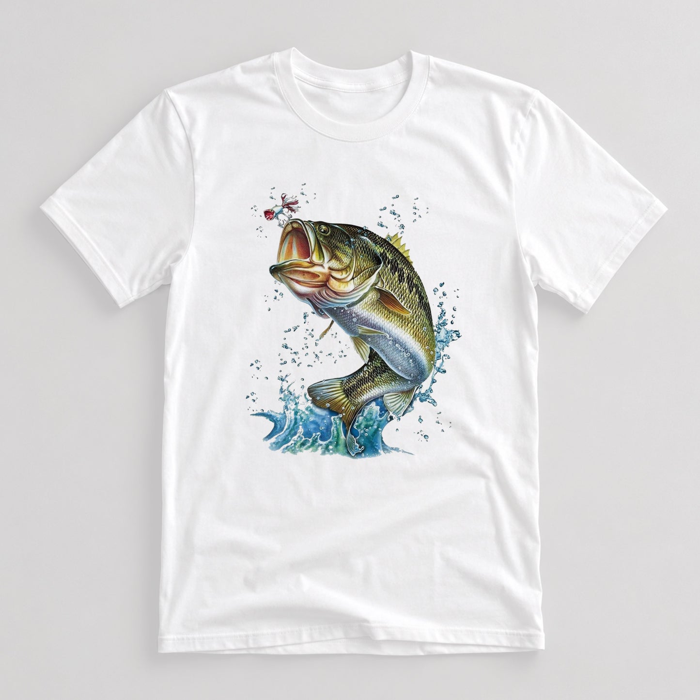 Tricou Pescar Big Fish - Alb