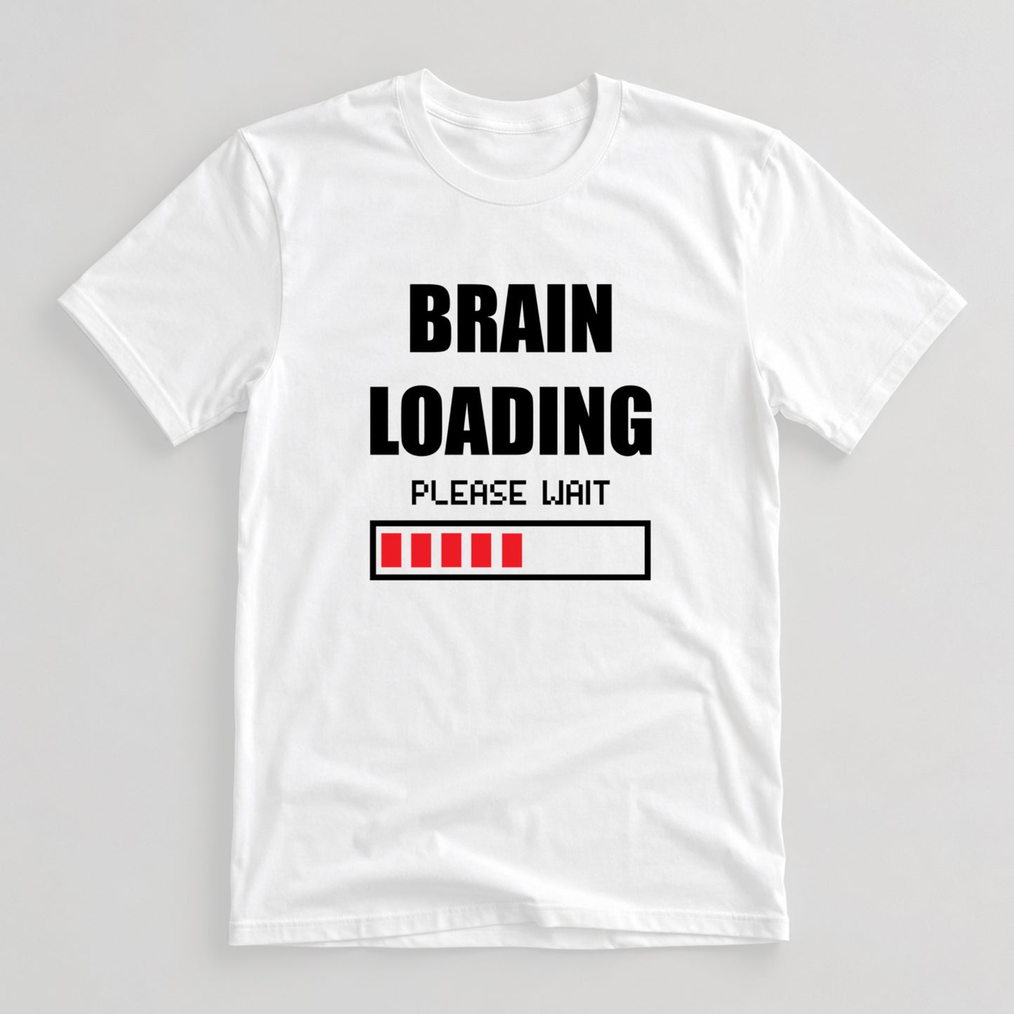 Tricou Geek Brain Loading - Alb