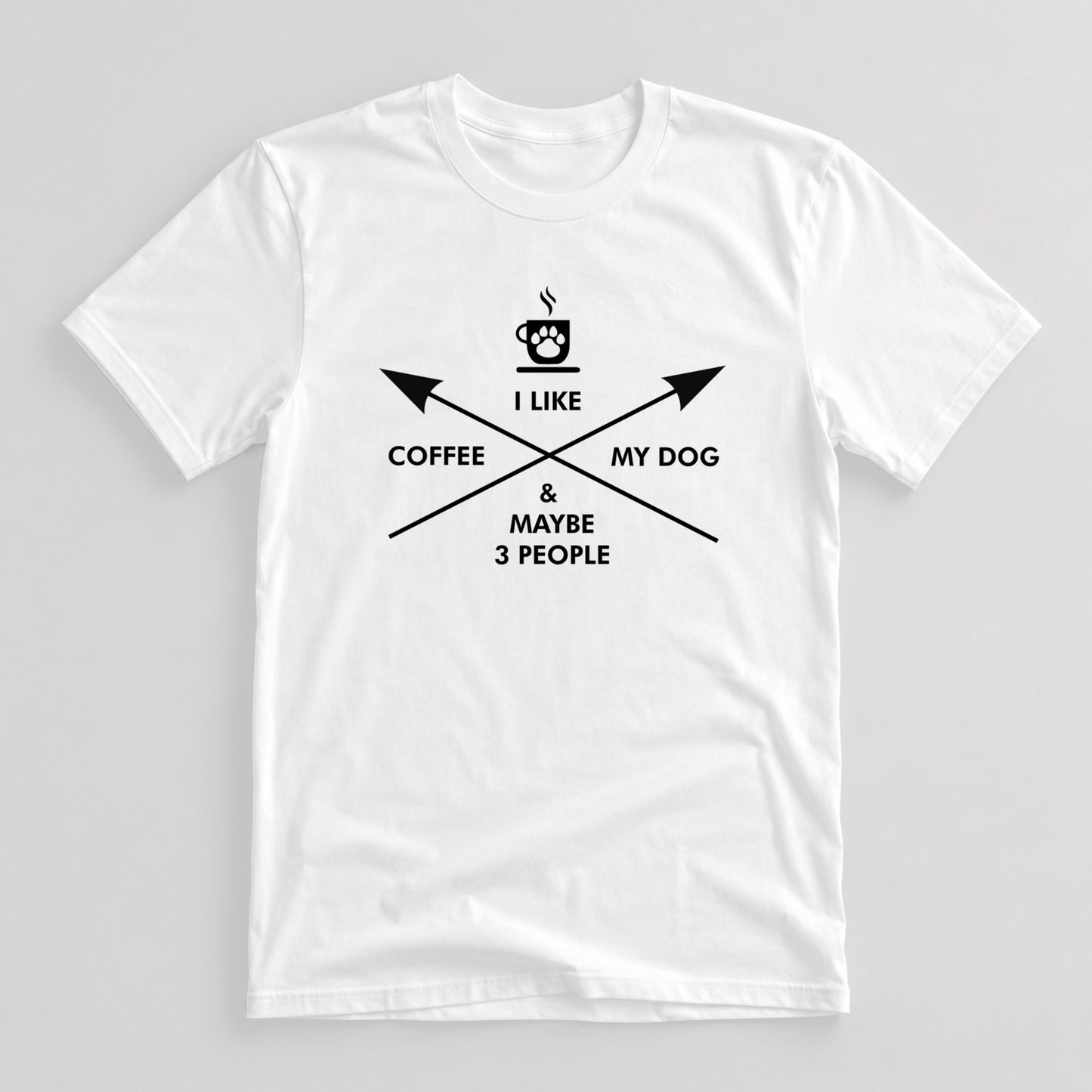 Tricou Coffee, Dog & Maybe 3 People