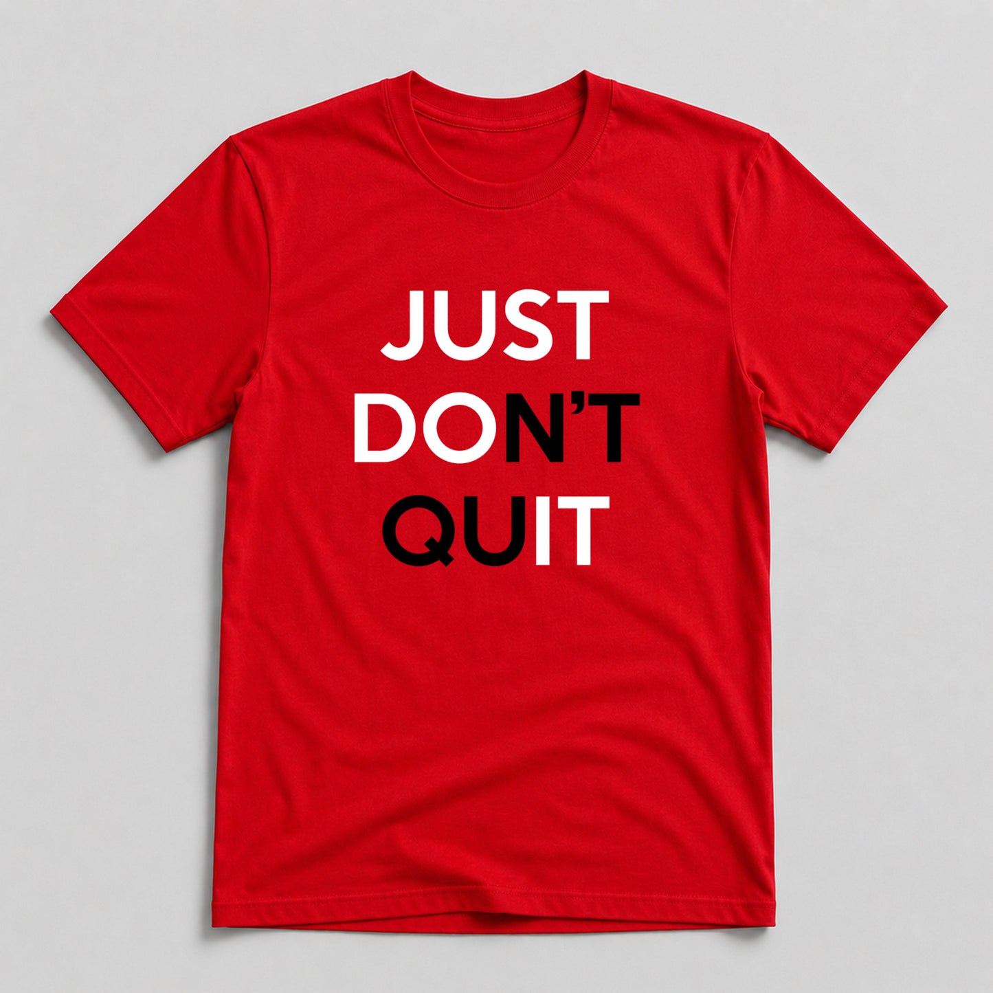 Tricou Funny Gym Don’t Quit - Roșu