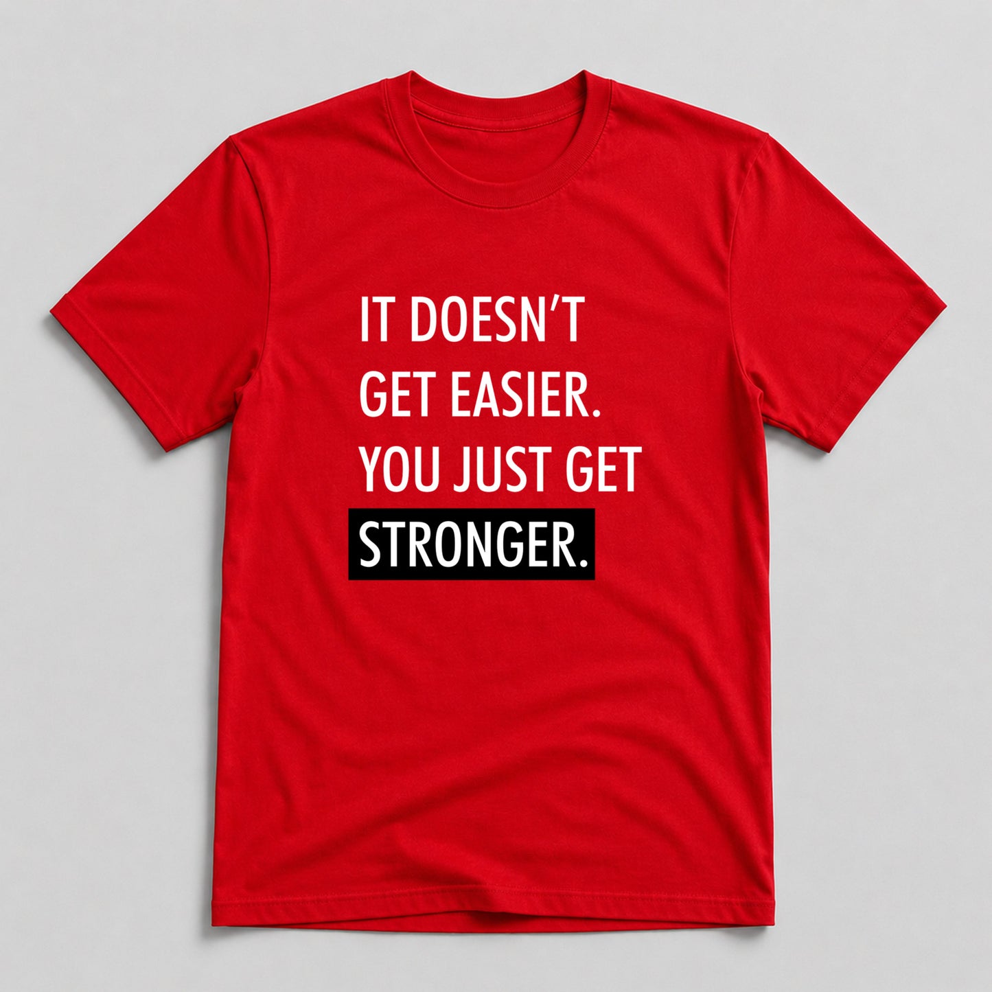 Tricou Funny Gym Stronger - Roșu