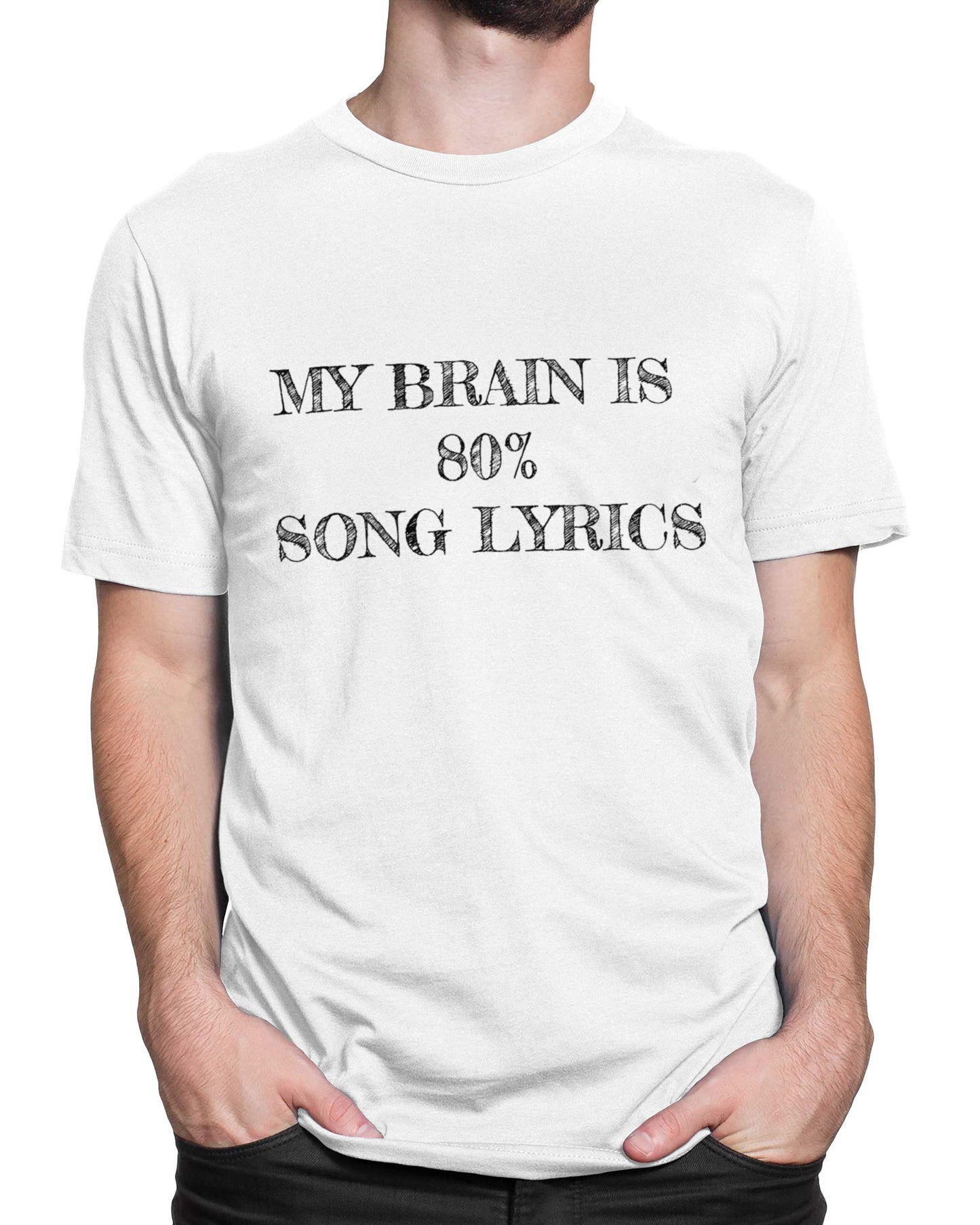 Tricou I Speak In Lyrics - Alb - tricou cu mesaj amuzant