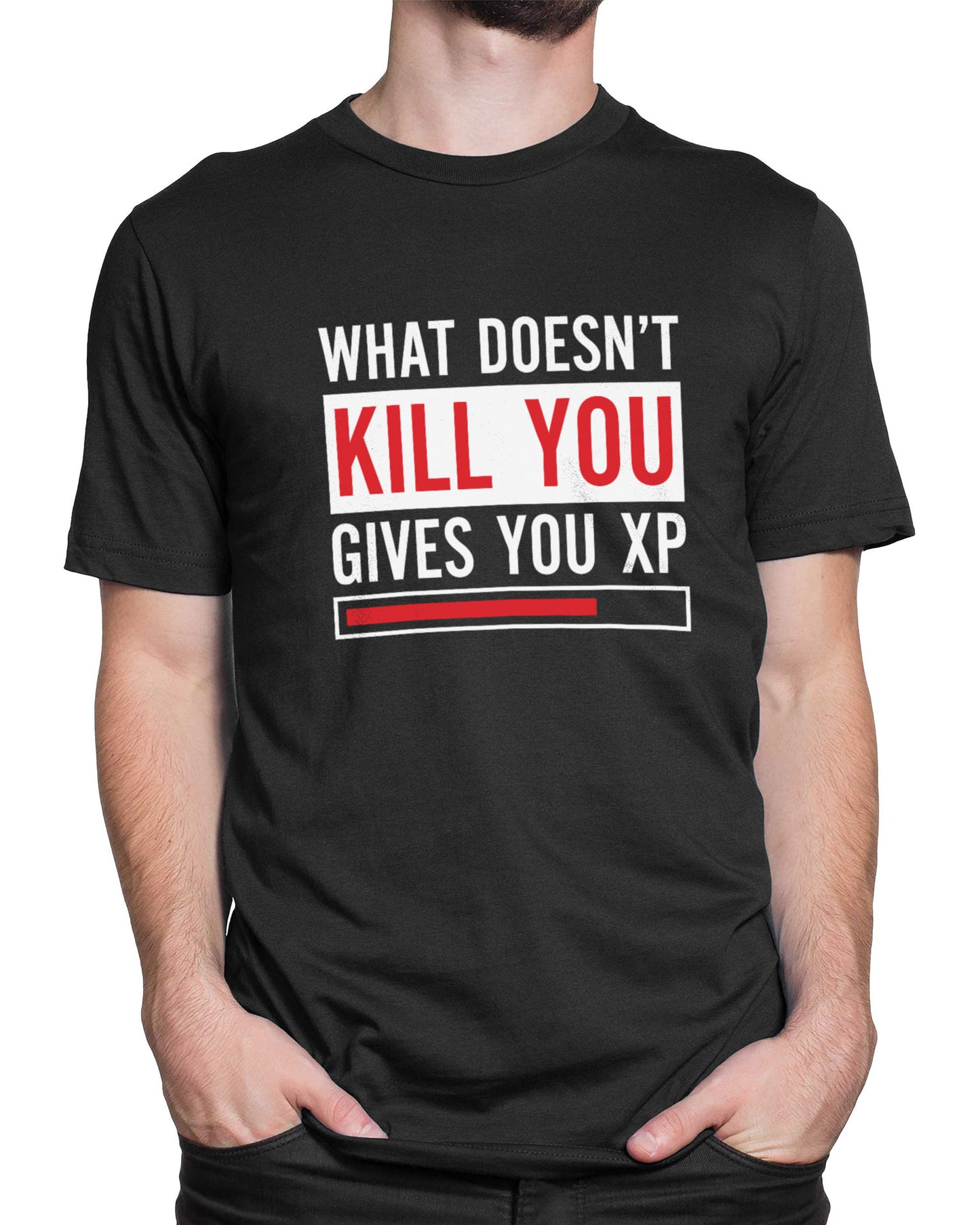 Tricou Geek What Doesn’t Kill You - Negru - tricou cu mesaj