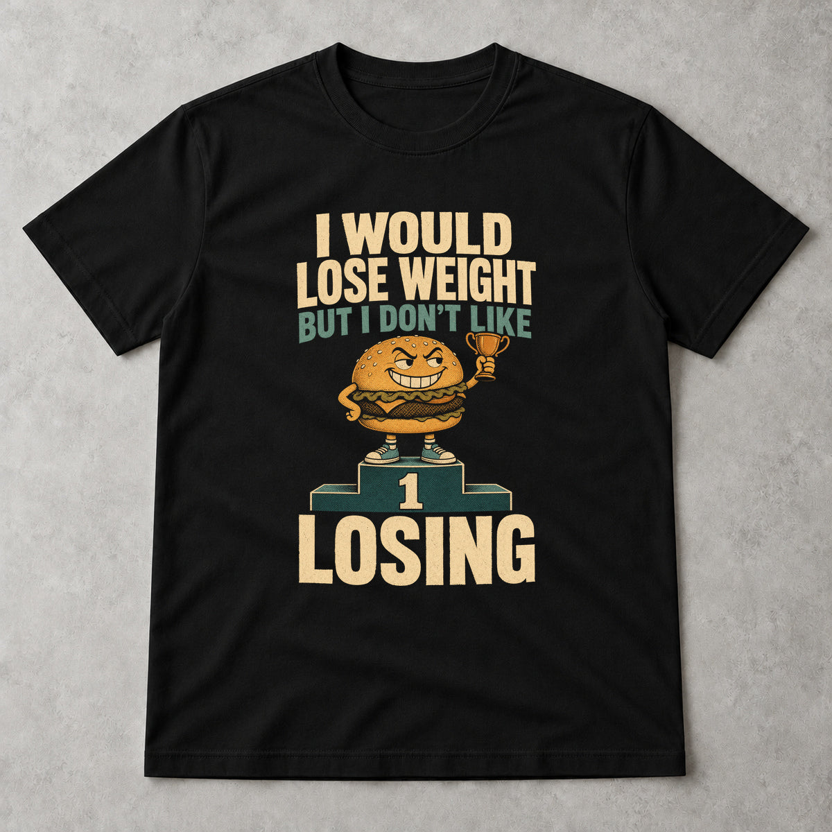 Tricou I Don’t Like Losing - Negru - Sarcasm fără Filtru