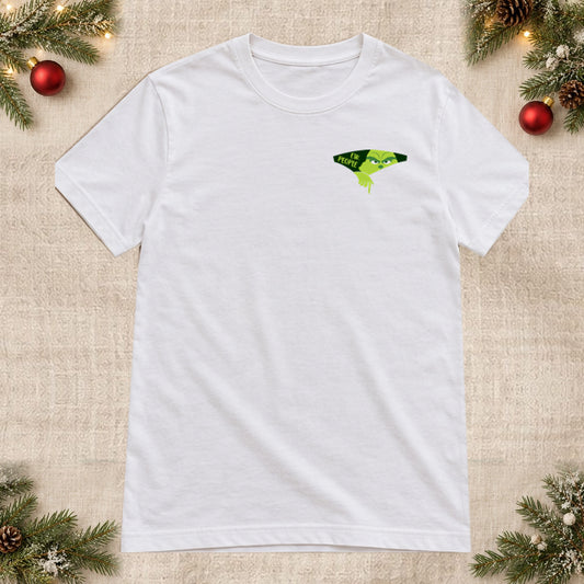 Tricou de Crăciun Eww Pocket - Alb - imagine principală, alb curat fără Heather (mockup)