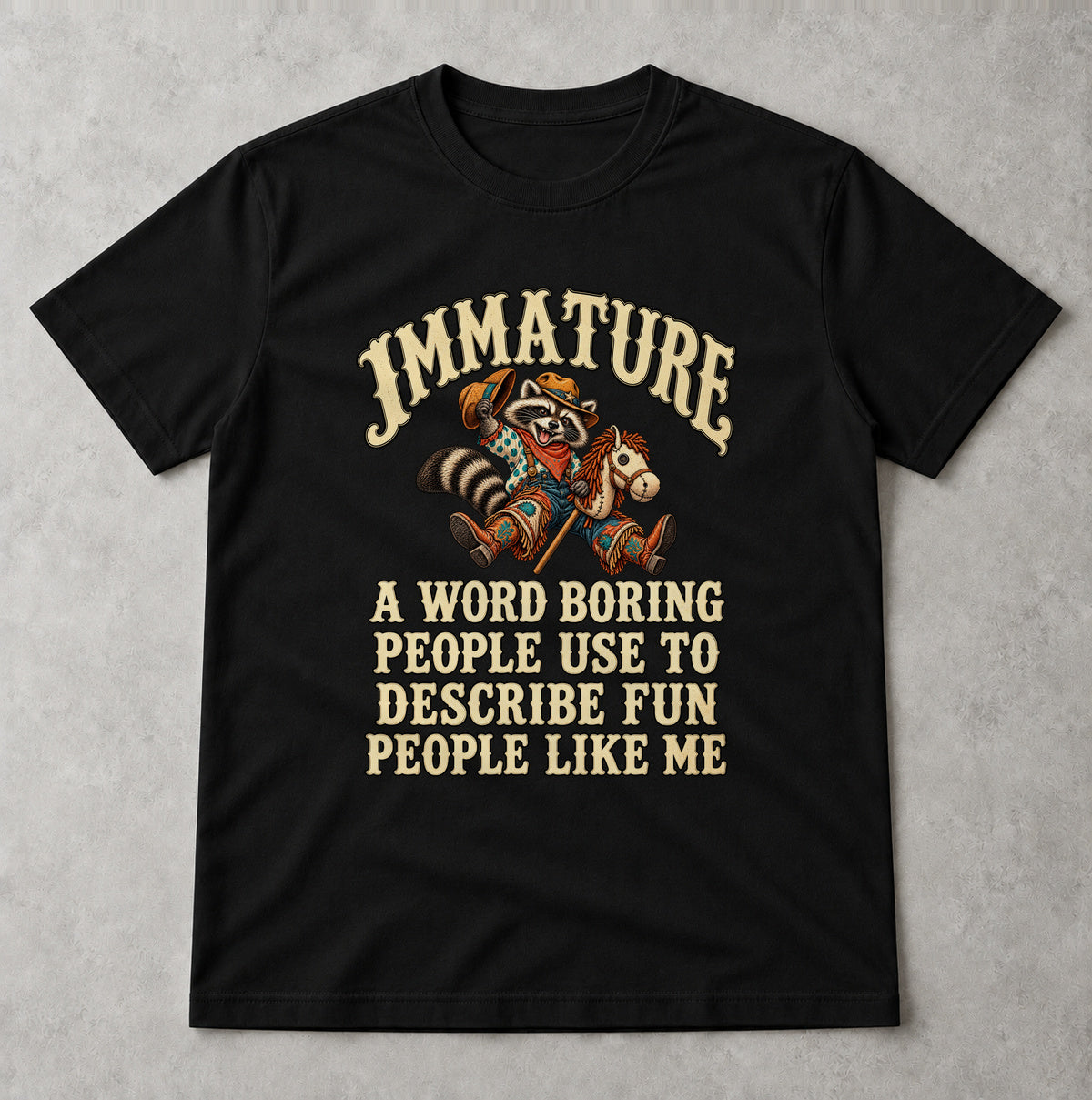 Tricou Immature and Fun - Negru - Sarcasm fără Filtru