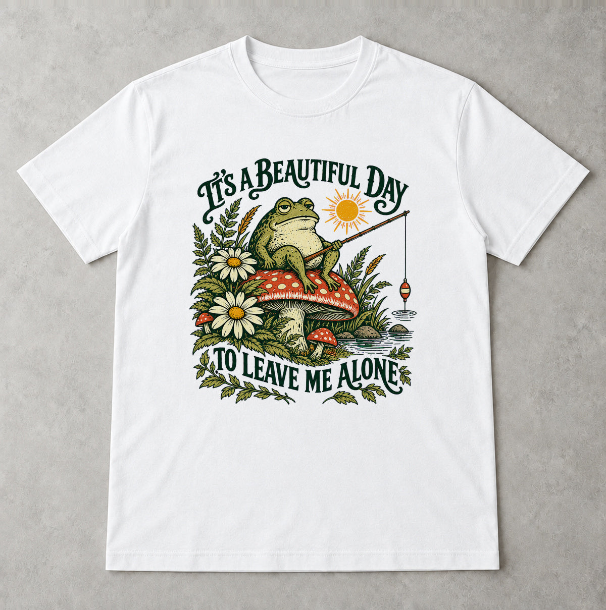 Tricou Beautiful Day to Leave Me Alone - Alb - Sarcasm fără Filtru