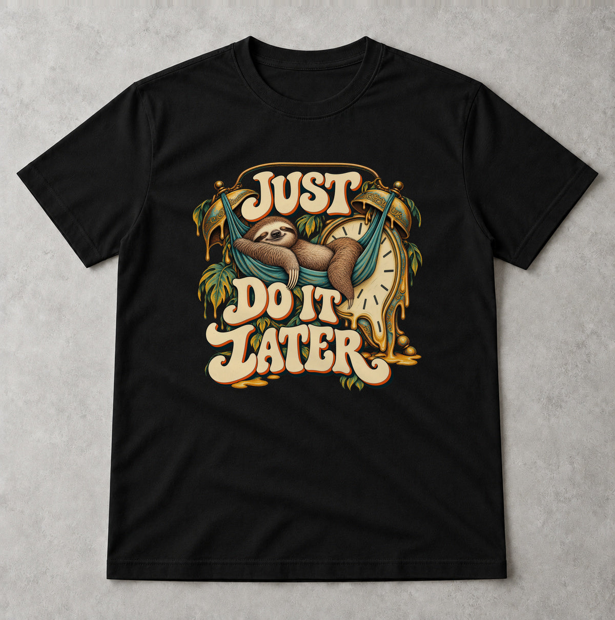 Tricou Just Do It Later - Negru - Sarcasm fără Filtru