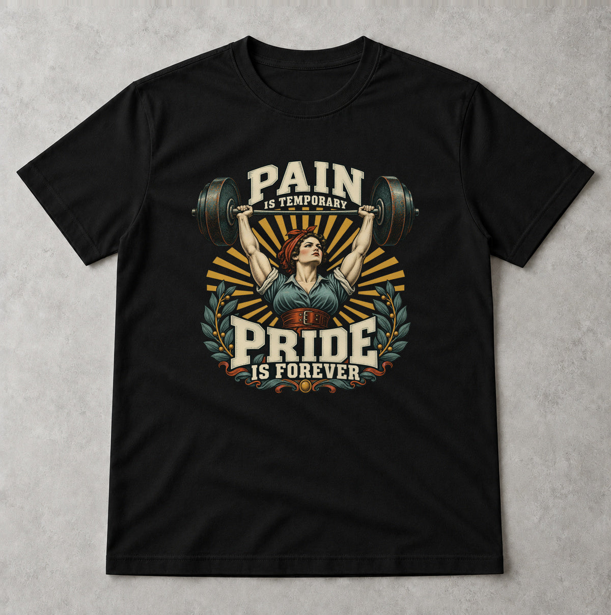 Tricou Pain Is Temporary, Pride Is Forever - Negru - Sarcasm fără Filtru