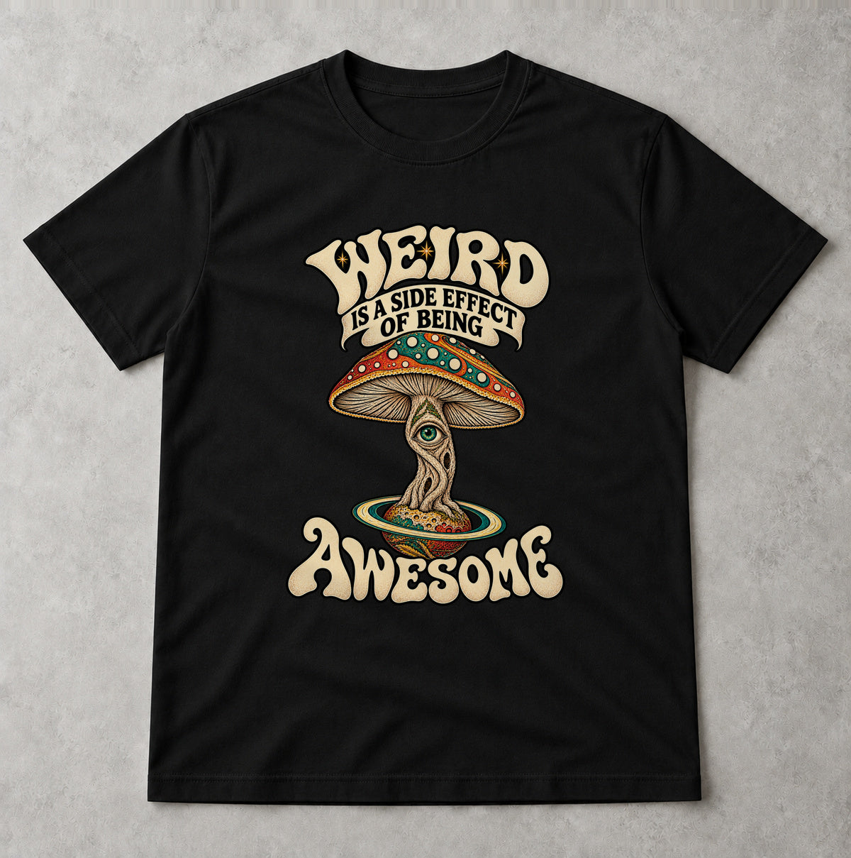 Tricou Weird and Awesome - Negru - Sarcasm fără Filtru