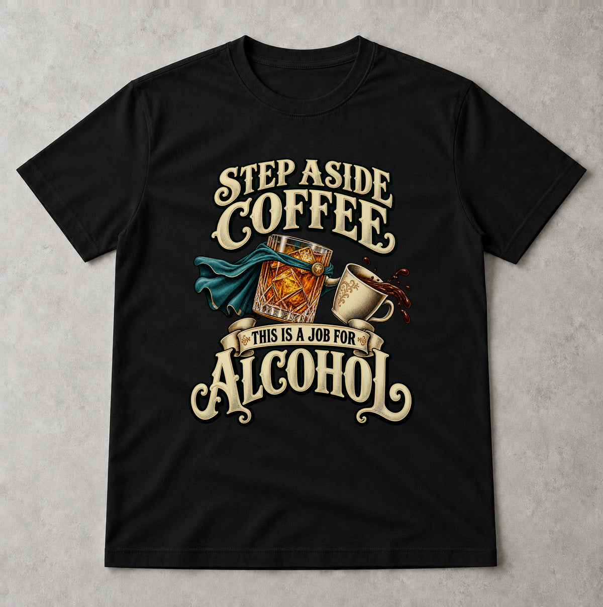Tricou Step Aside Coffee - Negru - Sarcasm fără Filtru