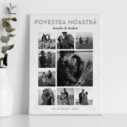 Tablou Personalizat Povestea Noastră - Cadou Romantic Cuplu