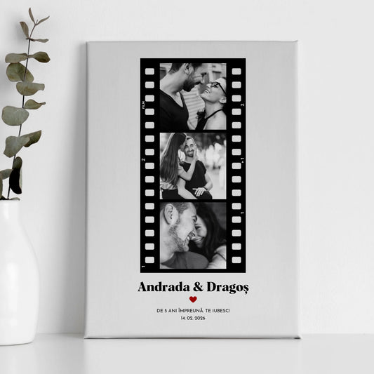 Tablou Personalizat Old Film - Cadou Vintage Cuplu