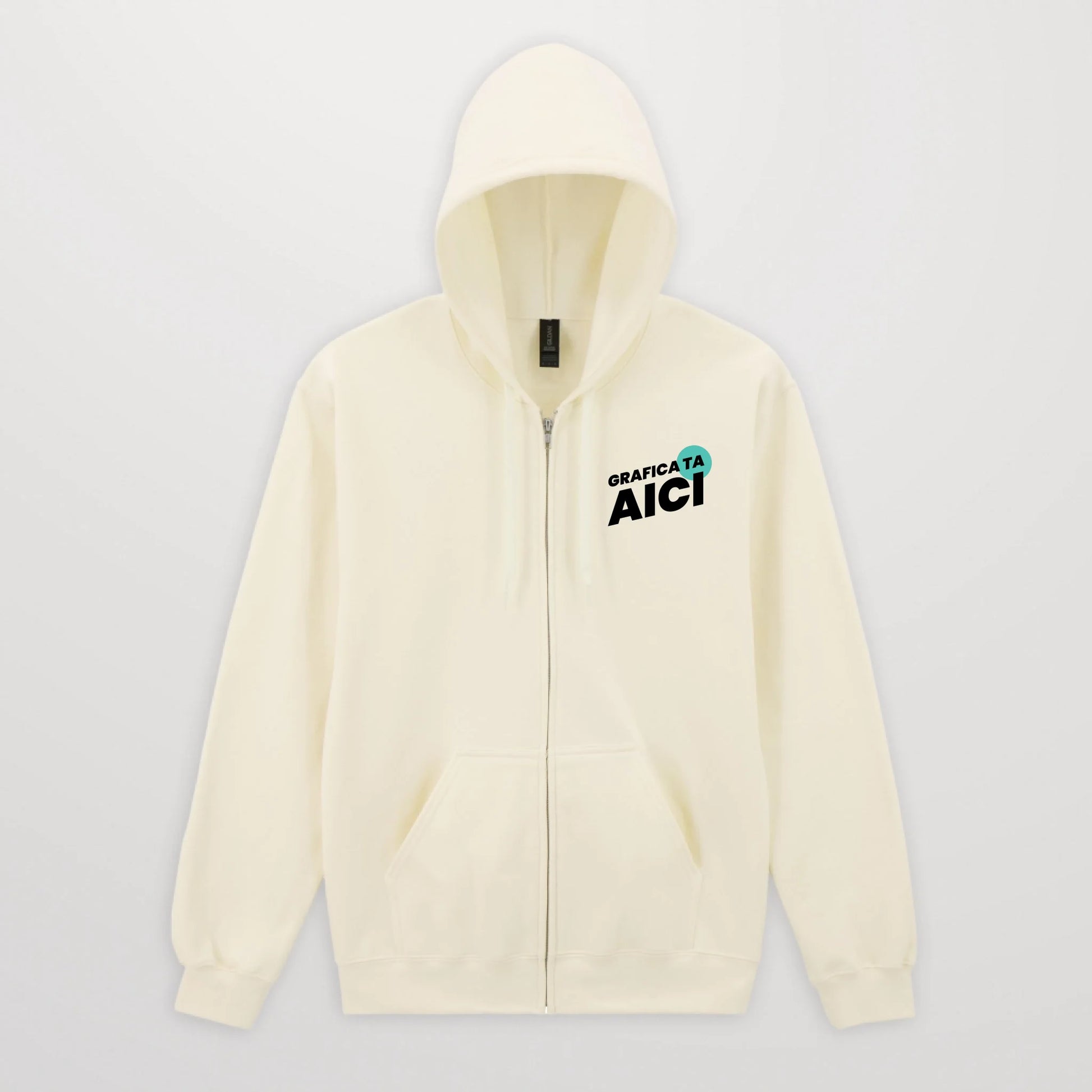 hanorac-alb-off-white-fermoar