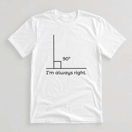 Tricou Geek I’m Always Right - Alb