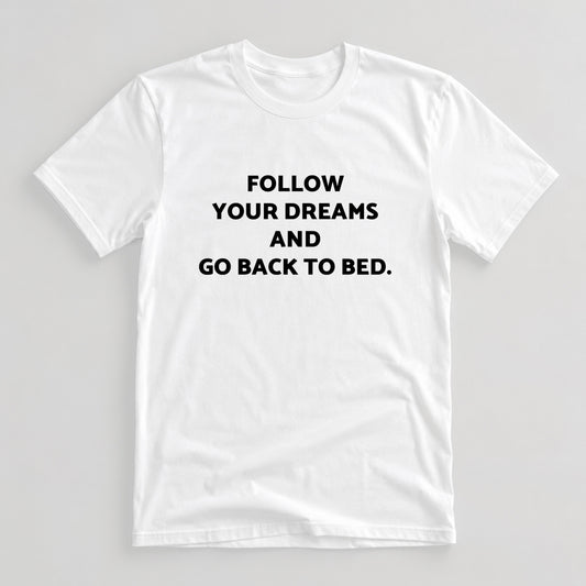 Tricou Back To Bed - Alb