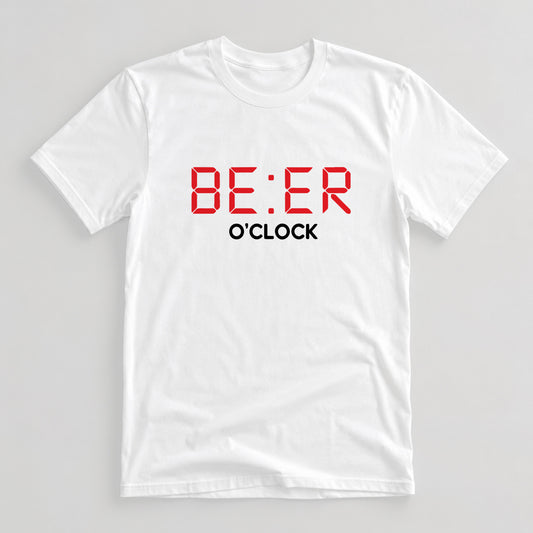 Tricou Beer O’Clock - Alb