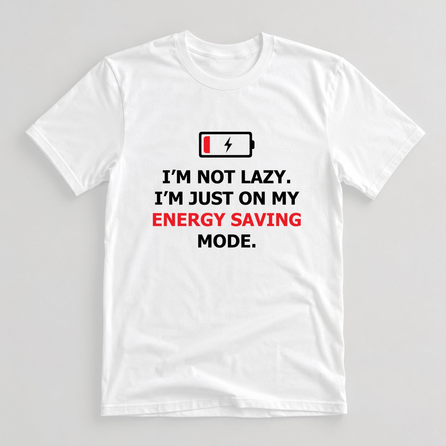 Tricou Energy Saving Mode - Alb