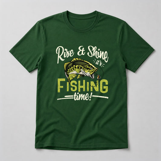 Tricou Pescar Fishing Time - Verde