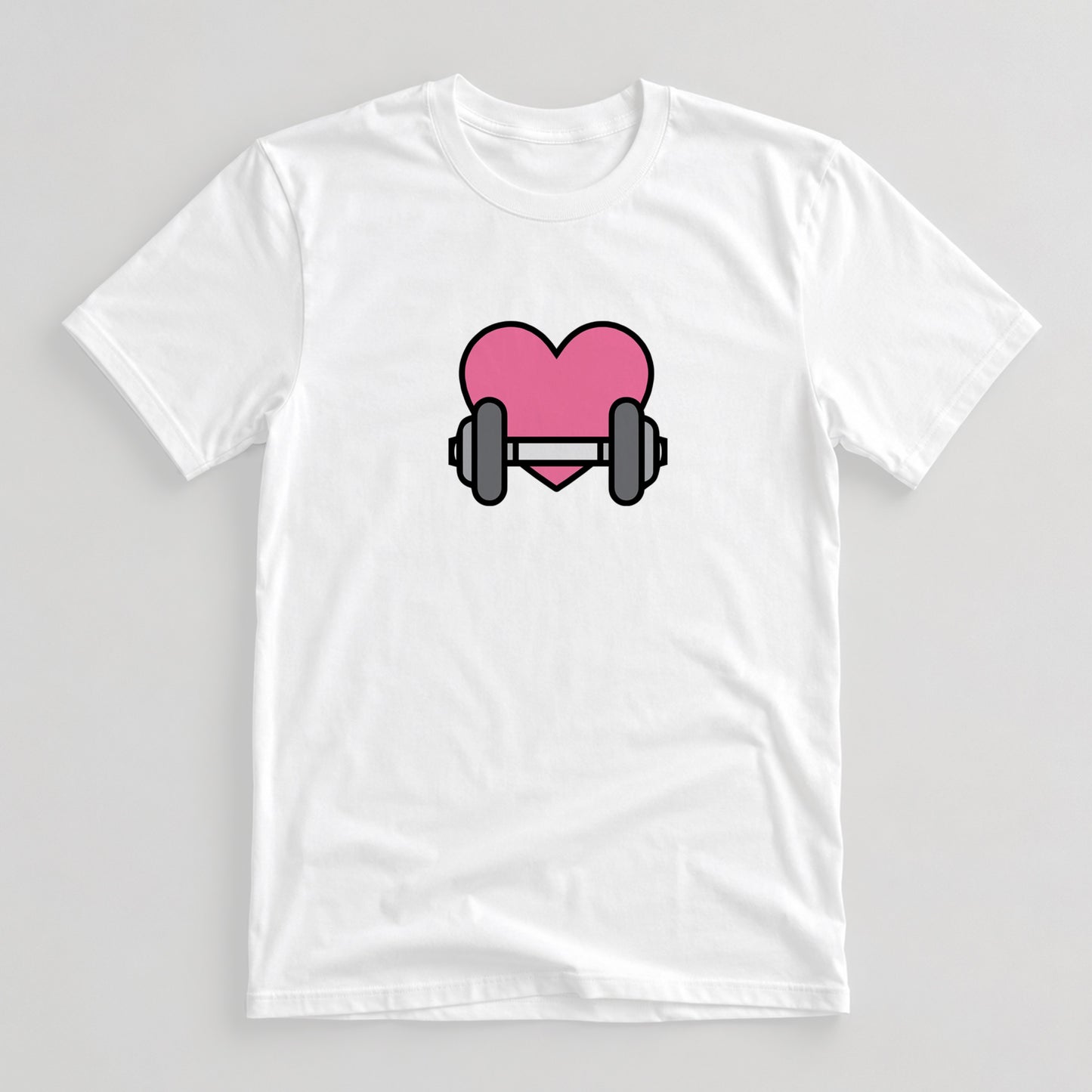 Tricou Funny Gym Gym Love - Alb