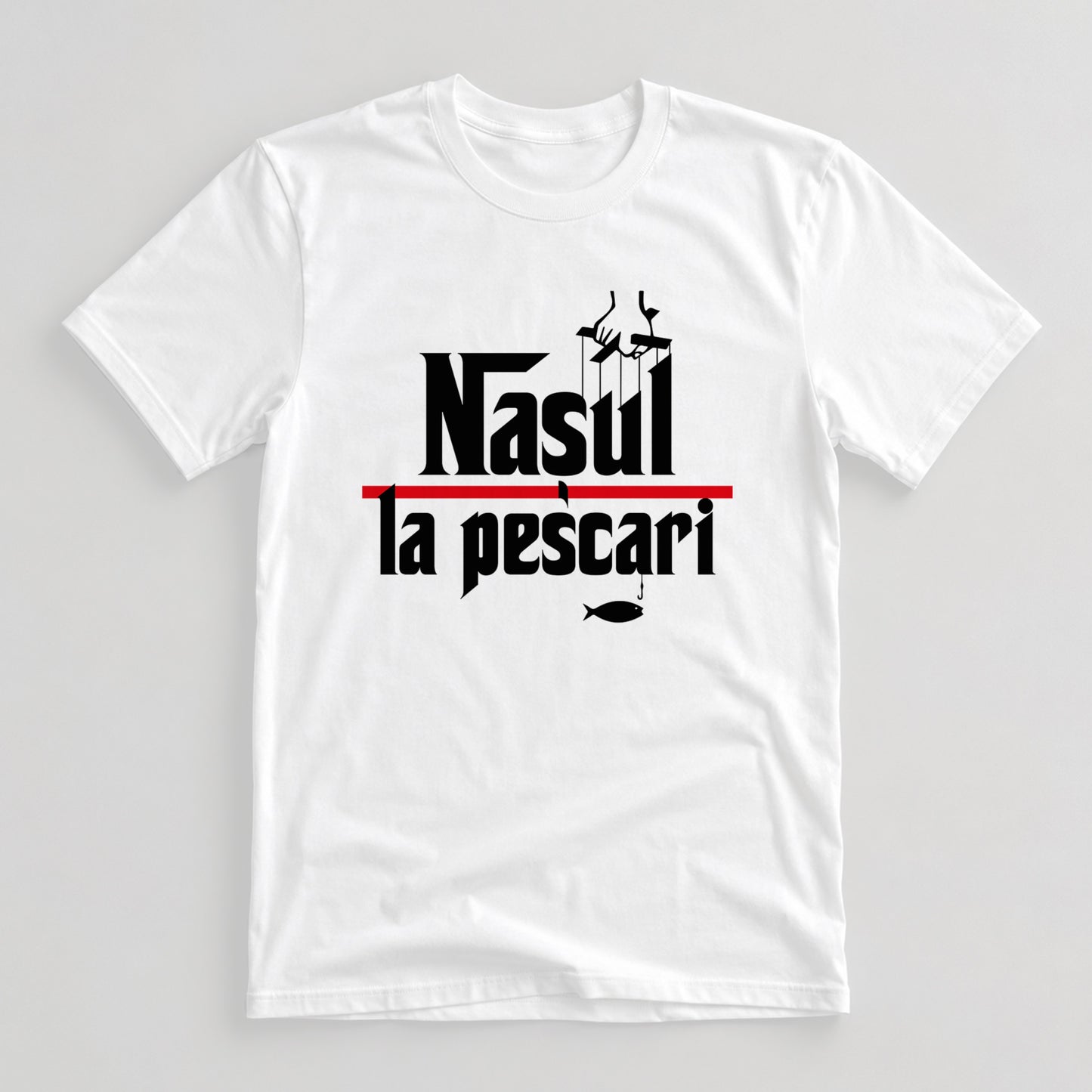 Tricou Pescar Nasul La Pescari - Alb