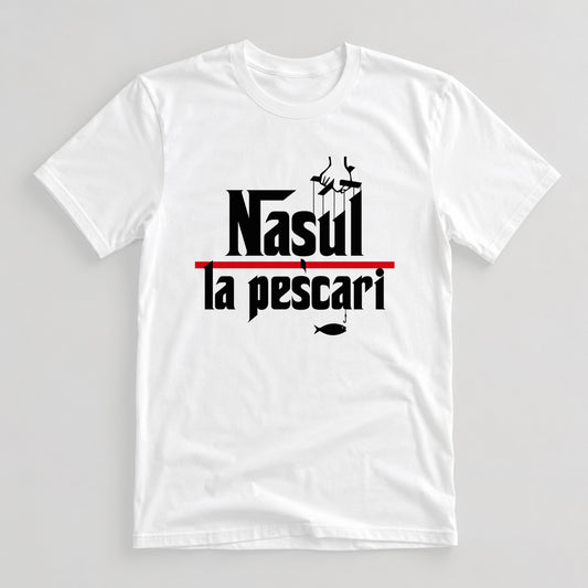 Tricou Pescar Nasul La Pescari - Alb