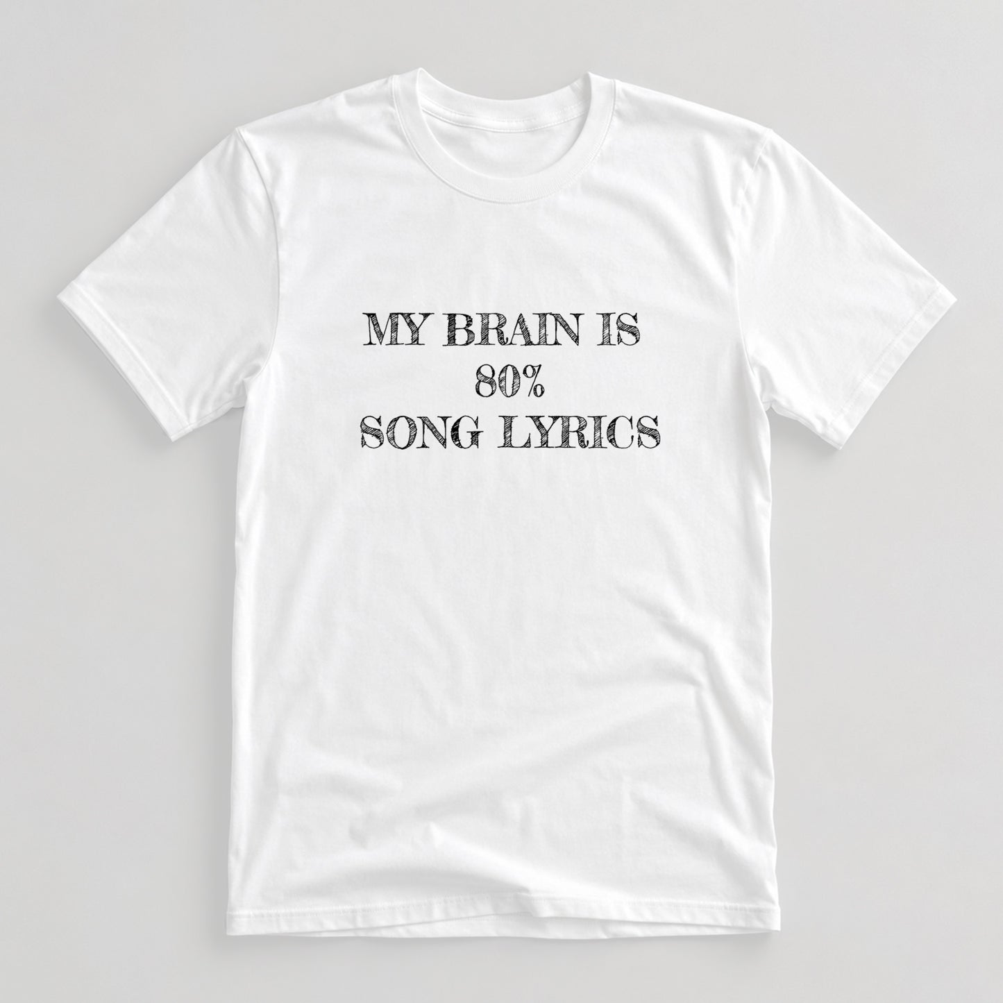 Tricou I Speak In Lyrics - Alb