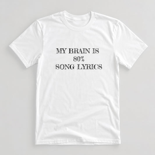 Tricou I Speak In Lyrics - Alb