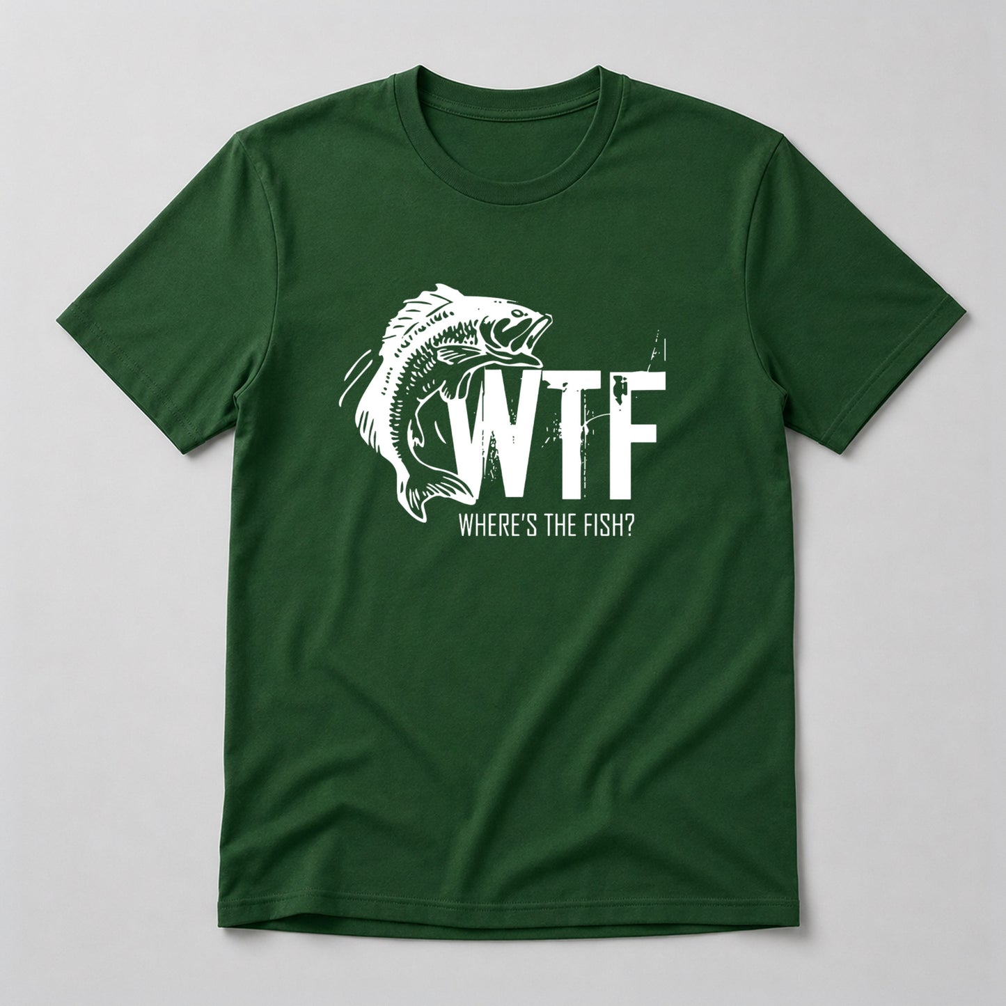 Tricou Pescar Where Is The Fish - Verde