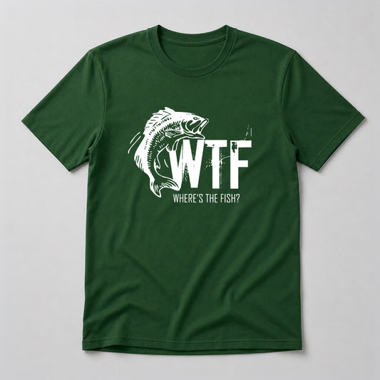 Tricou Pescar Where Is The Fish - Verde