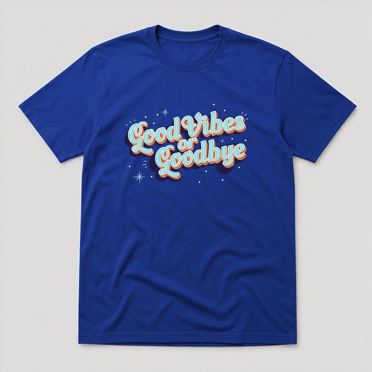 Tricou Good Vibes - Albastru