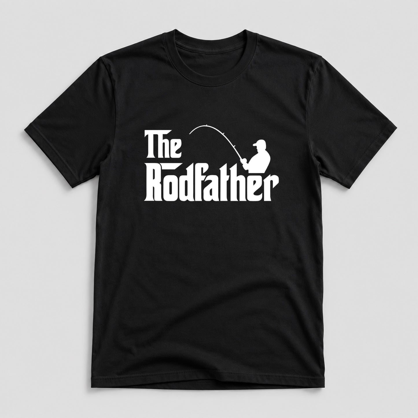 Tricou Pescar The Rodfather - Negru