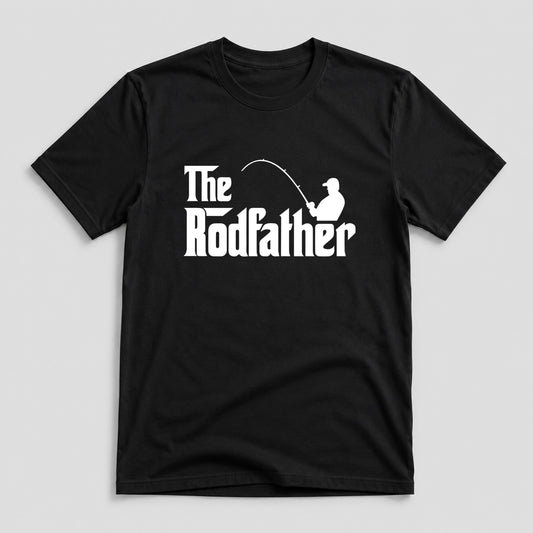 Tricou Pescar The Rodfather - Negru