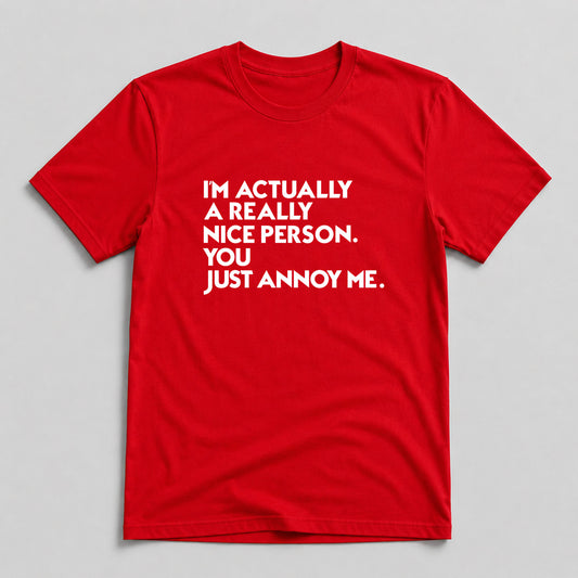 Tricou Actually I’m Nice - Roșu