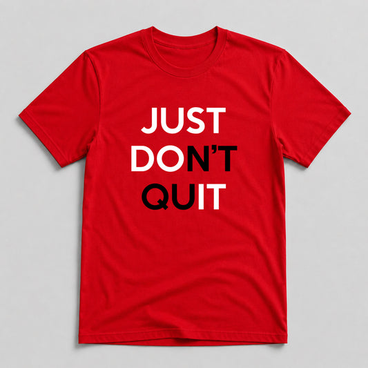 Tricou Funny Gym Don’t Quit - Roșu