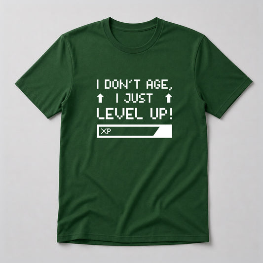 Tricou Geek Level Up - Verde