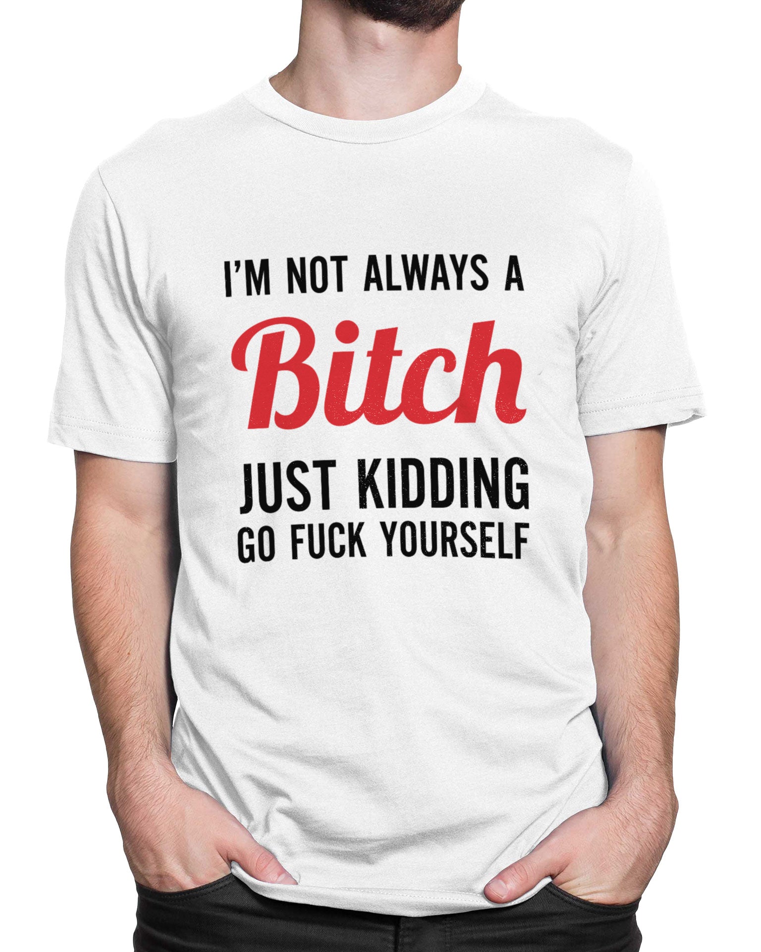 Tricou Bitch Please - Alb - tricou cu mesaj amuzant