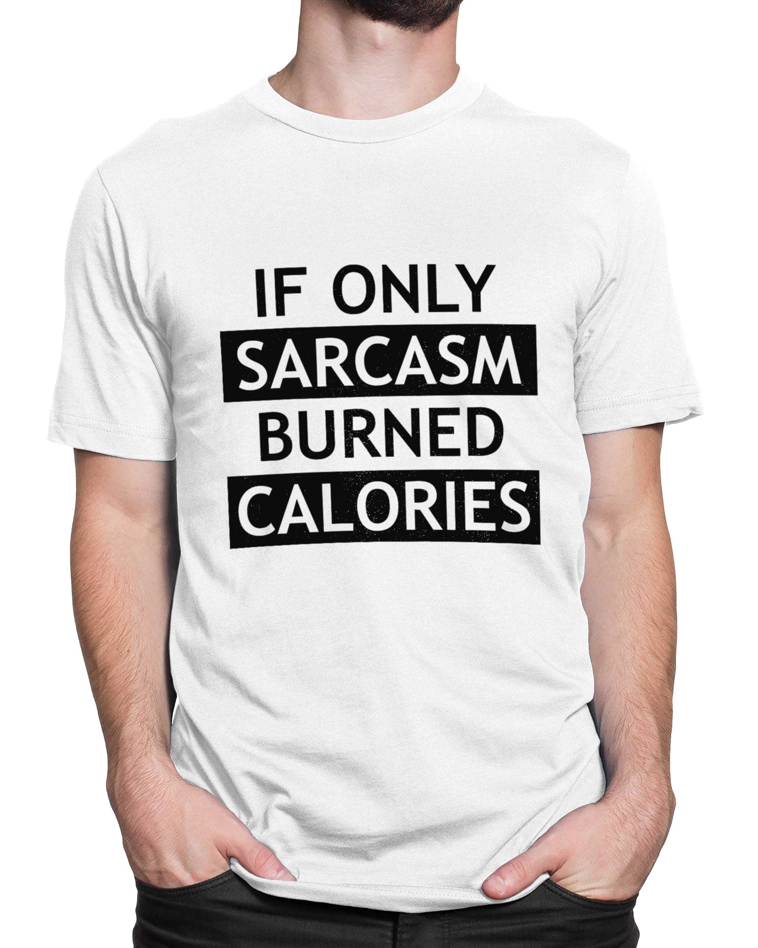 Tricou Calories Don’t Count Today - Alb - tricou cu mesaj amuzant