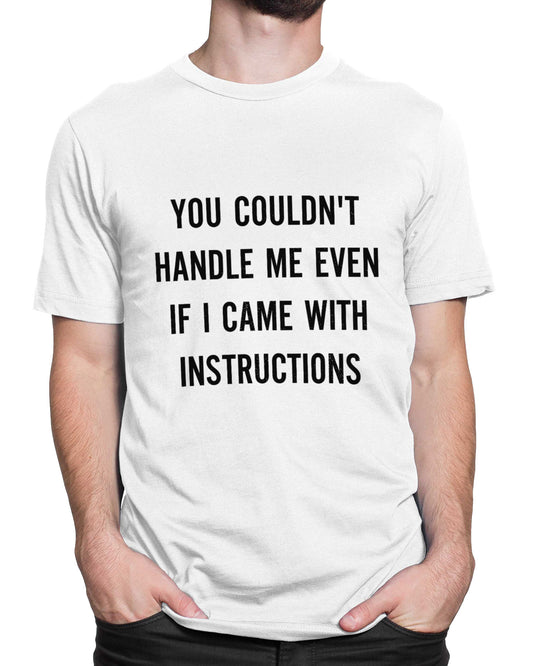 Tricou Handle Me With Care - Alb - tricou cu mesaj amuzant