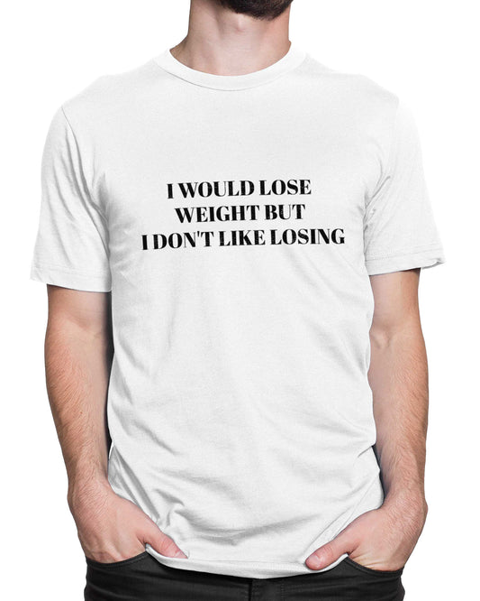 Tricou I’m Trying To Lose Weight - Alb - tricou cu mesaj amuzant