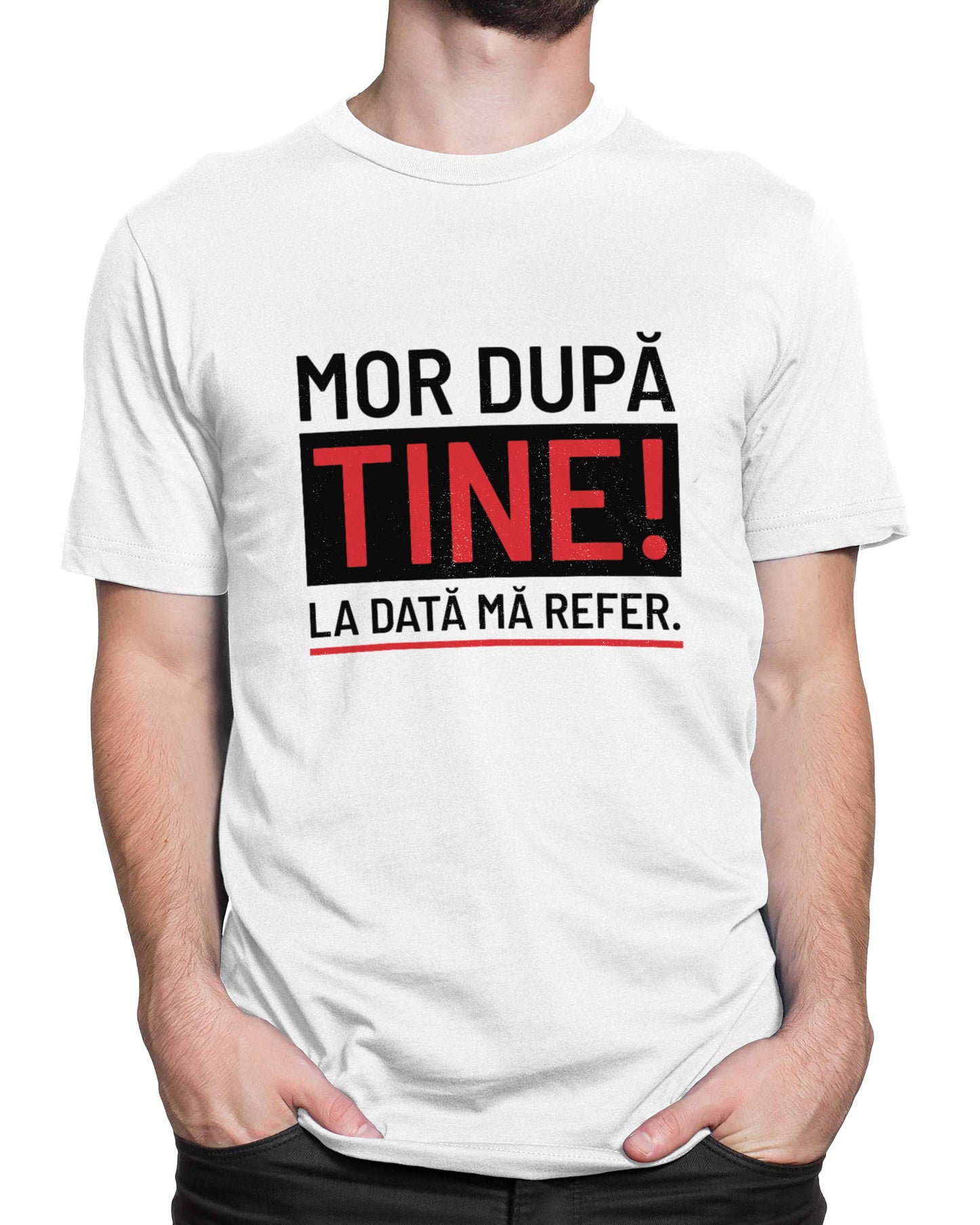 Tricou Mor După Cafea - Alb - tricou cu mesaj amuzant
