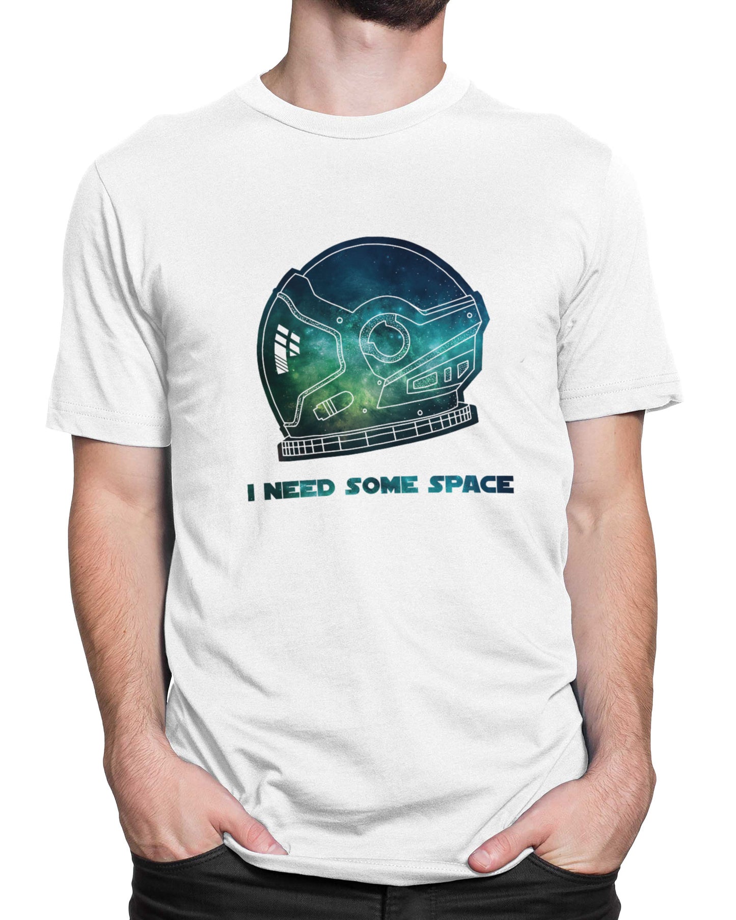 Tricou I Need Space - tricou alb cu mesaj amuzant