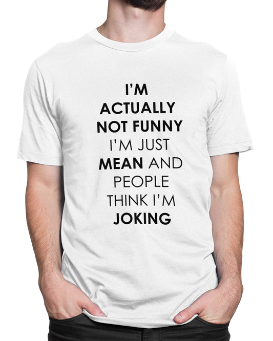 Tricou This Is Not Funny - Alb - tricou cu mesaj amuzant