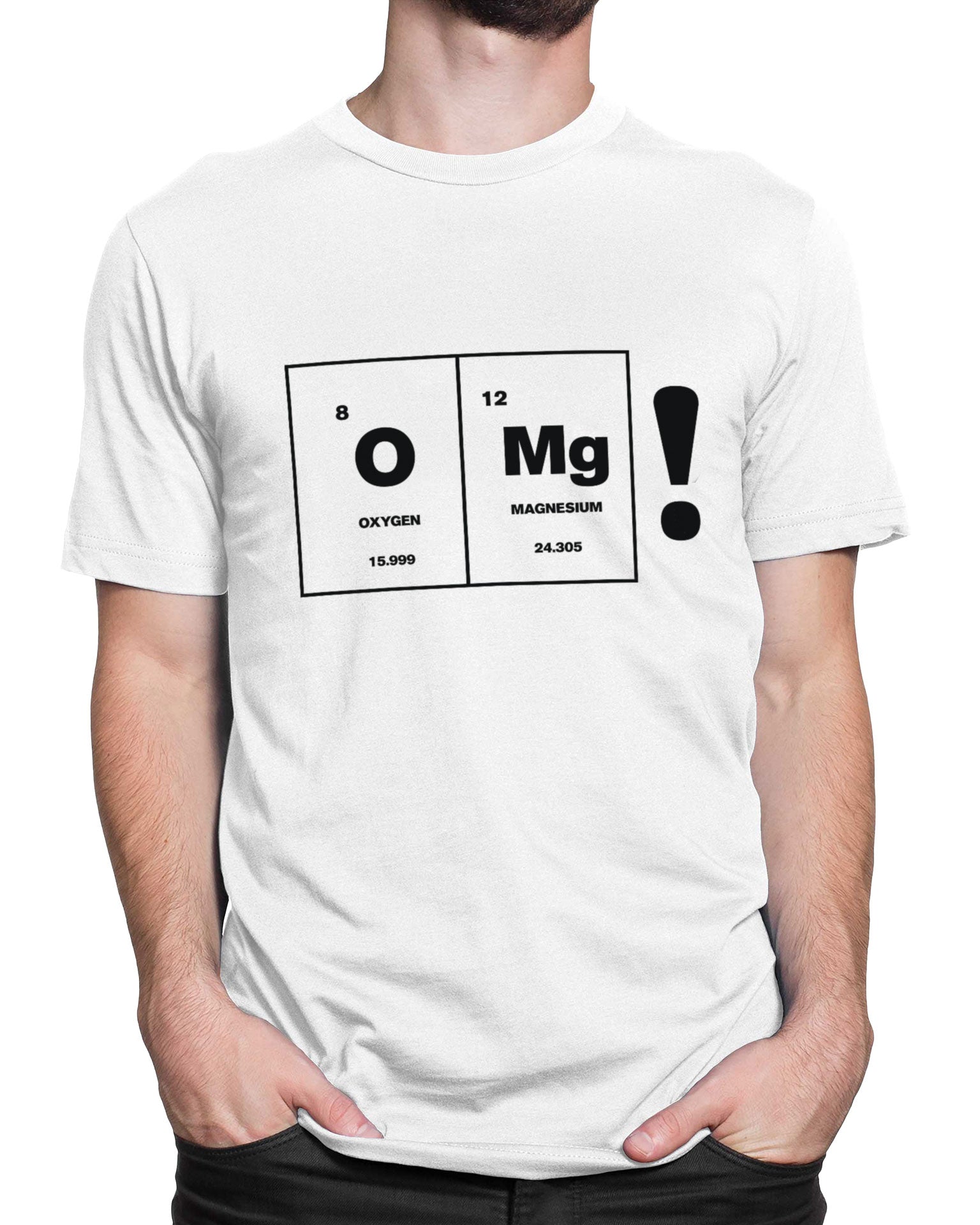 Tricou OMG Chemistry - tricou alb cu mesaj amuzant