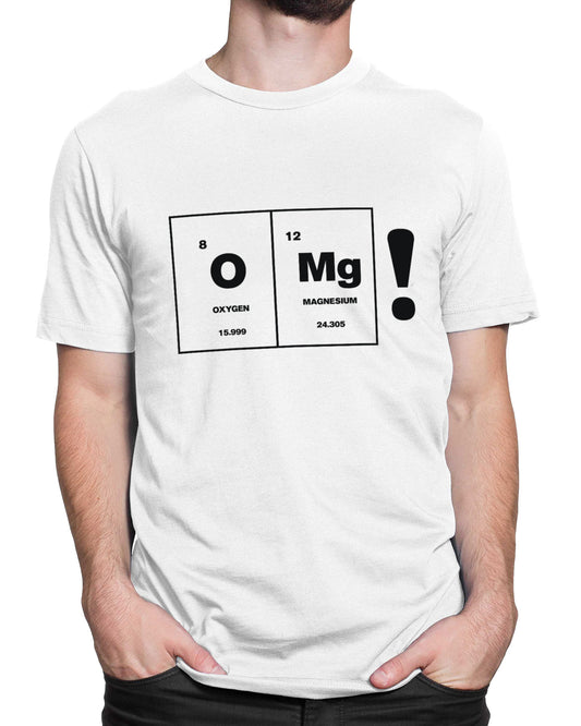 Tricou OMG Chemistry - tricou alb cu mesaj amuzant