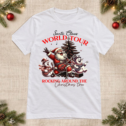 Tricou de Crăciun Rocking Christmas - Alb - imagine principală pătrată (mockup)