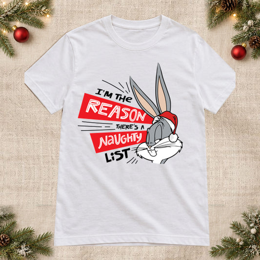 Tricou de Crăciun The Reason - Alb - imagine principală pătrată (mockup)