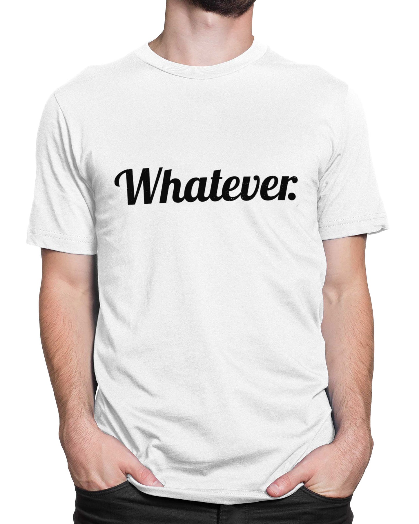 Tricou Whatever - Alb - tricou cu mesaj amuzant
