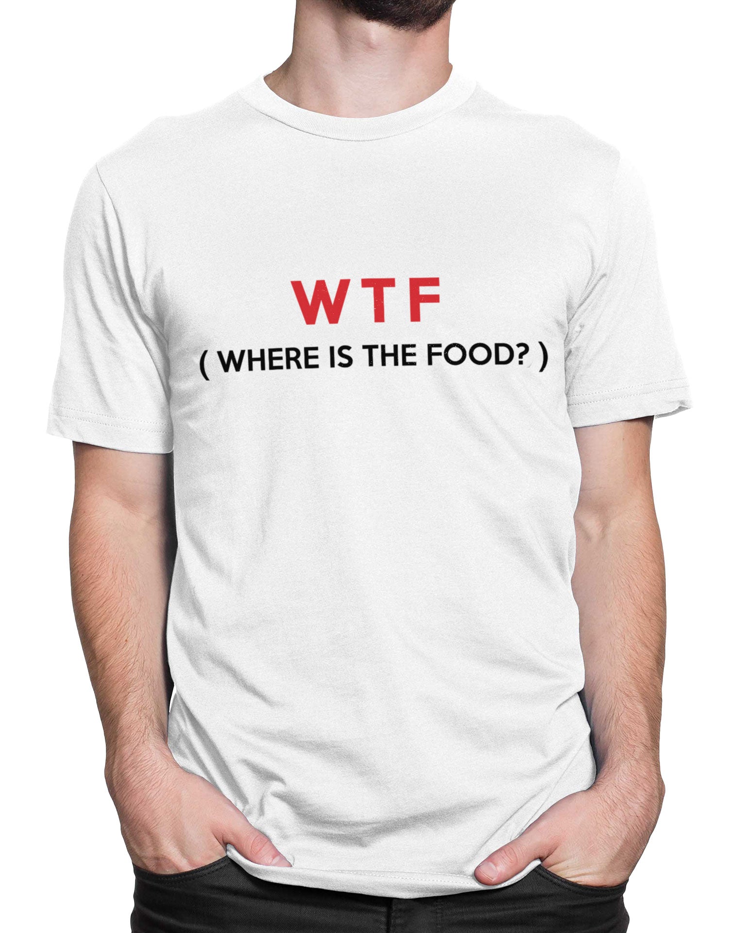 Tricou WTF - Alb - tricou cu mesaj amuzant