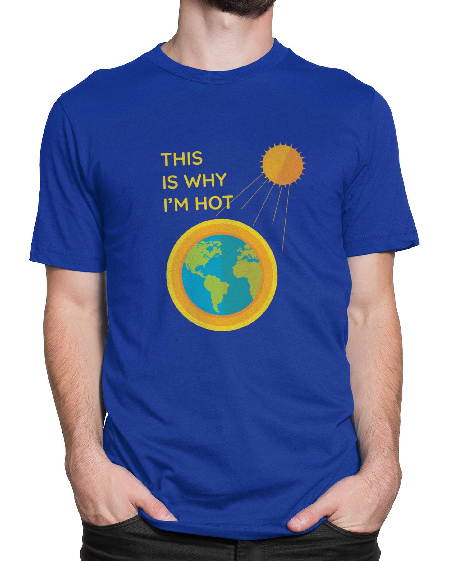 Tricou Geek This Is Why I’m Hot - Albastru - tricou cu mesaj